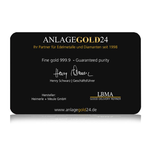 1 Gram AUR 999,9 Anlagegold24 - imagine 2