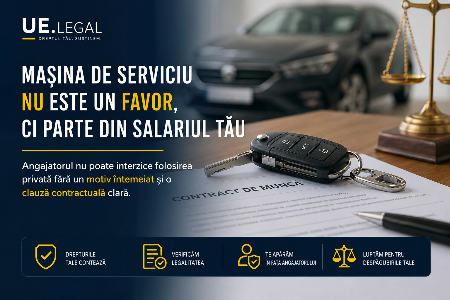 Șeful interzice folosirea privată a mașinii de serviciu: ce drepturi are angajatul