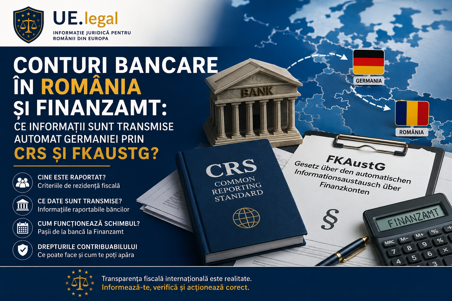 Conturi bancare în România și Finanzamt: ce date sunt transmise Germaniei prin CRS?
